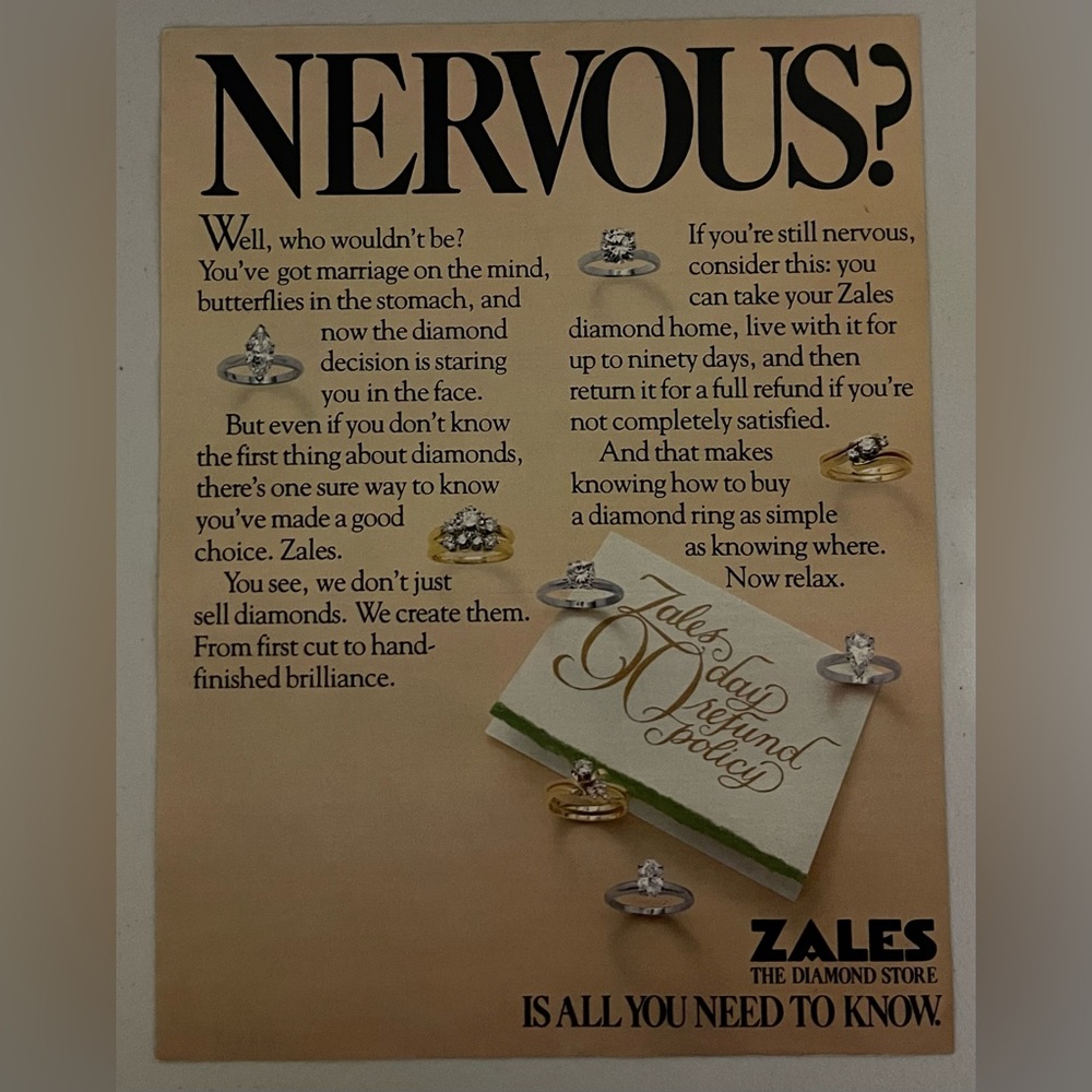 Zales 1981 Advertisement